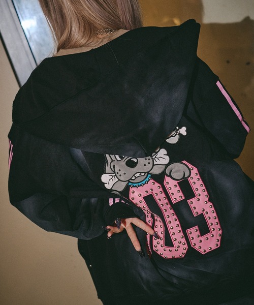 GALFY(ガルフィー)の「GALFY-全力汚し部SWTパーカー(パーカー・メンズ・ブラック/グレー/ピンク・XL/L)」の15枚目の写真