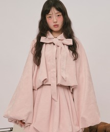 loin nuit（ロワンニュイ）の「suede balloon ribbon jacket   スウェードバルーンリボンジャケット（その他アウター）」