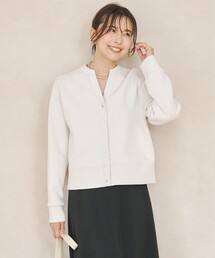 【WEB限定カラー】BEAUTY FORM JERSEY キーネックカーディガン