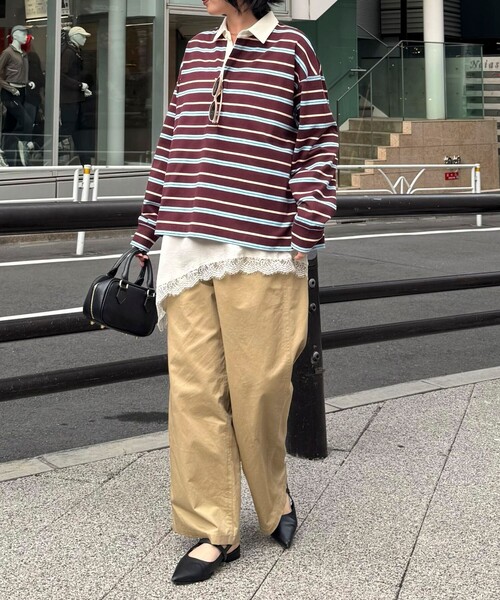 fredy emue(フレディエミュ)の「【@suda_mame3企画】サテンレースアシメカットキャミワンピース(ワンピース・レディース・オフホワイト/ダークブラウン・38)」の16枚目の写真