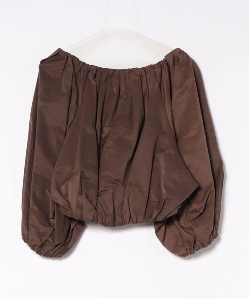 CLANE(クラネ)の「CLANE/クラネ/VOLUME SLEEVE CROPPED BLOUSE(Tシャツ/カットソー・レディース・ブラウン/その他18/ホワイト・1)」の4枚目の写真