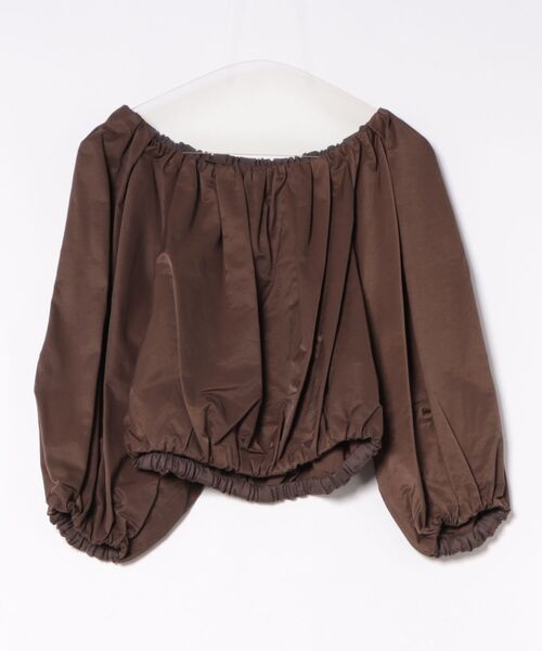 CLANE(クラネ)の「CLANE/クラネ/VOLUME SLEEVE CROPPED BLOUSE(Tシャツ/カットソー・レディース・ブラウン/その他18/ホワイト・1)」の5枚目の写真