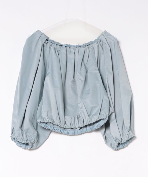 CLANE(クラネ)の「CLANE/クラネ/VOLUME SLEEVE CROPPED BLOUSE(Tシャツ/カットソー・レディース・ブラウン/その他18/ホワイト・1)」の6枚目の写真