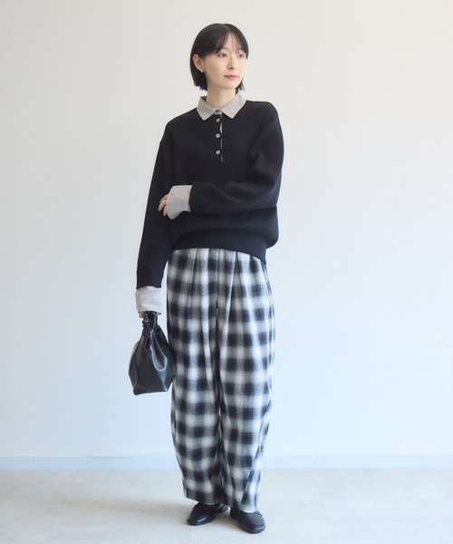 Paradise Picnic(パラダイスピクニック)の「cloche シャツレイヤード風ニット(ニット/セーター・レディース・ベージュ/ブラック/ブラウン・FREE)」の17枚目の写真