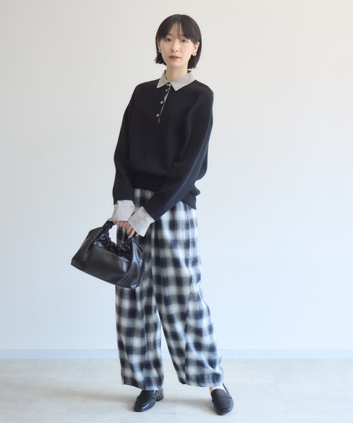 Paradise Picnic(パラダイスピクニック)の「cloche シャツレイヤード風ニット(ニット/セーター・レディース・ベージュ/ブラック/ブラウン・FREE)」の18枚目の写真
