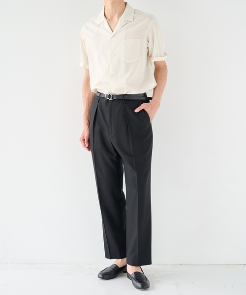 STUDIOUS（ステュディオス）の「【STUDIOUS】Woolycupra Pegtop Slacks（スラックス・メンズ・ブラック/ブラウン・1/2/3）」の10枚目の写真
