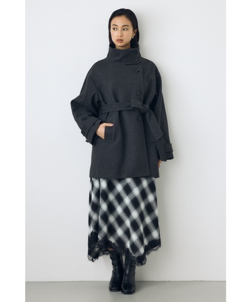 AZUL by moussy(アズールバイマウジー)の「【身長/骨格別着用画像あり】レースドッキングチェックキャミワンピース 秋服 冬服 レイヤード(ワンピース・レディース・ブラウン系その他/ブラック系その他・SMALL/MEDIUM)」の11枚目の写真