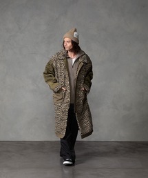 THE MILES（ザ マイルズ）の「REVI CAST MADE レビキャストメイド Leopard Boa Combination Long Coat（ダウンジャケット/コート）」