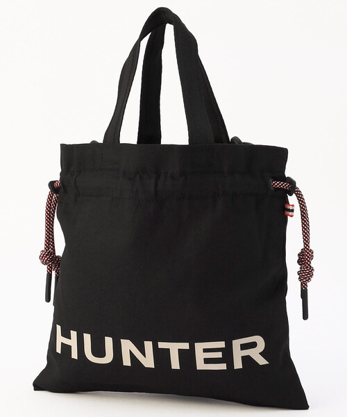 HUNTER(ハンター)の「HUNTER/ハンター 限定展開 EASY CANVAS DRAWSTRING MINI TOTE トートバッグ(トートバッグ・メンズ・ブラック/ホワイト・ONE SIZE)」の2枚目の写真