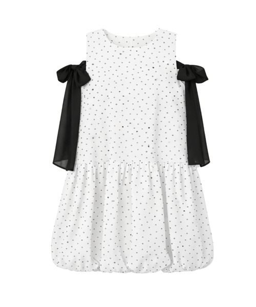 umm.clair（ウムクレール）の「Shoulder Ribbon Balloon One-Piece（ワンピース・レディース・ブラック×ホワイト/ホワイト×ブラック/ホワイト・FREE）」の13枚目の写真