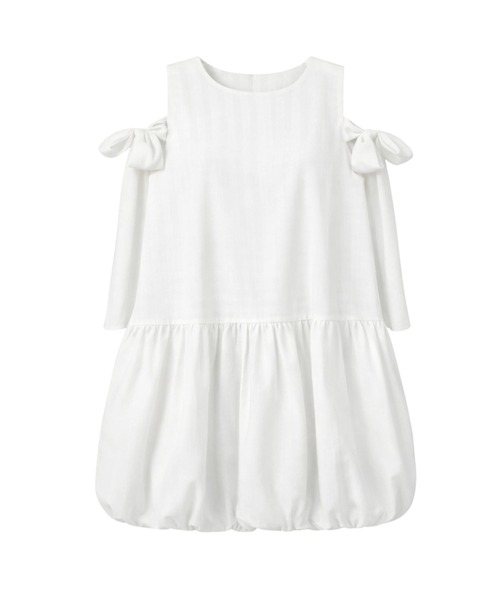 umm.clair（ウムクレール）の「Shoulder Ribbon Balloon One-Piece（ワンピース・レディース・ブラック×ホワイト/ホワイト×ブラック/ホワイト・FREE）」の14枚目の写真