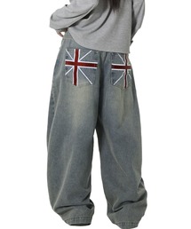 Openyard（オープンヤード）の「『Openyard/オープンヤード』UNION JACK WASHED DENIM PANTS/ユニオンジャックウォッシュドデニム（デニムパンツ）」