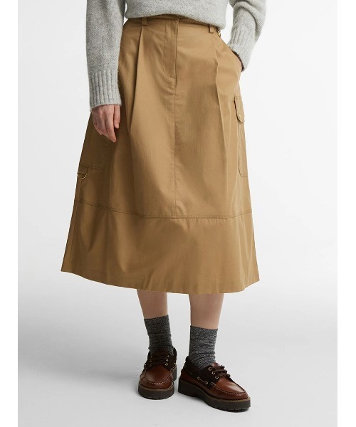 Barbour(バブアー)の「Carlyミディ コットン スカート(レディース)(スカート・レディース・ブラック/ライトベージュ・MEDIUM/SMALL)」の2枚目の写真