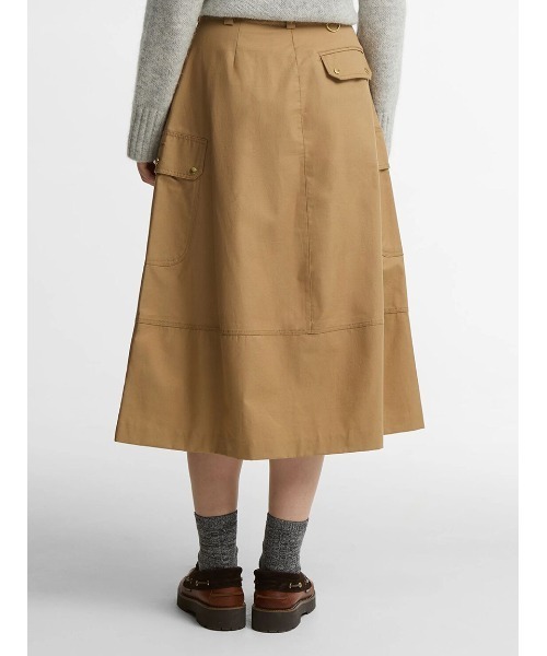 Barbour(バブアー)の「Carlyミディ コットン スカート(レディース)(スカート・レディース・ブラック/ライトベージュ・MEDIUM/SMALL)」の5枚目の写真