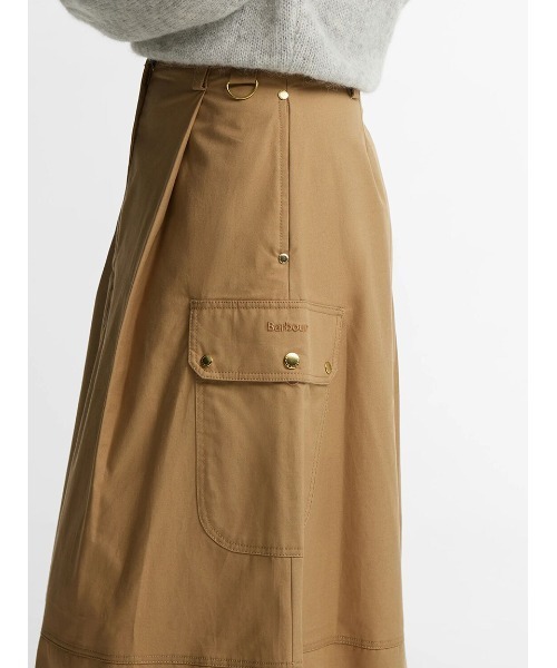 Barbour(バブアー)の「Carlyミディ コットン スカート(レディース)(スカート・レディース・ブラック/ライトベージュ・MEDIUM/SMALL)」の6枚目の写真