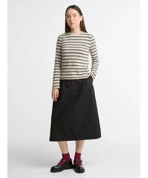 Barbour(バブアー)の「Carlyミディ コットン スカート(レディース)(スカート・レディース・ブラック/ライトベージュ・MEDIUM/SMALL)」の8枚目の写真