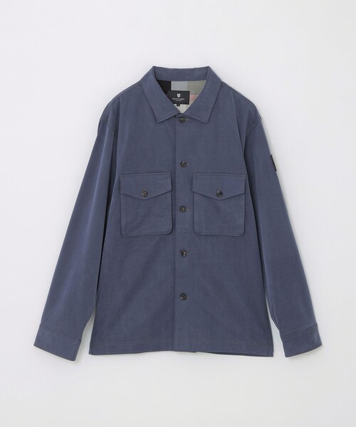 BLACK LABEL CRESTBRIDGE(ブラックレーベル・クレストブリッジ)の「【BRIT】ブリーチサテンジャージーオフィサーシャツ(ブルゾン・メンズ・ネイビー・L/M/S)」の6枚目の写真