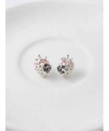 【88eighty-eight】ピンクシルバーいちごキラキラミニピアス【import】(MA)