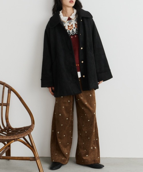 Unitage（ユニテージ）の「刺繍コーデュロイワイドパンツ（その他パンツ・レディース・ブラウン/アイボリー・FREE）」の11枚目の写真