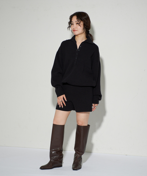GRISE(グリーズ)の「《/WEB+一部店舗限定》GRISEレザースクエアワイドシャフトロングブーツ(ブーツ・レディース・ブラック/ブラウン・X-LARGE/LARGE/MEDIUM/SMALL)」の11枚目の写真