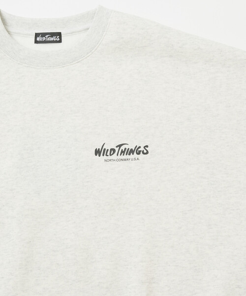 WILD THINGS(ワイルドシングス)の「限定展開 WILD THINGS/ワイルドシングス CAT SWEAT / キャット クルーネック スウェット(スウェット・メンズ・アッシュグレー/ピンク/グレイッシュベージュ/スミクロ・SMALL/MEDIUM/LARGE)」の12枚目の写真