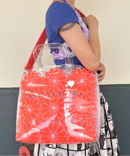 HEY!MrsROSE(ヘイミセスローズ)の「HEY! Mrs ROSE(ヘイ!ミセスローズ)Flower sandwich BAG(トートバッグ・レディース・ブラック/オレンジ/ベージュ・FREE)」の19枚目の写真