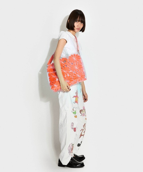 HEY!MrsROSE(ヘイミセスローズ)の「HEY! Mrs ROSE(ヘイ!ミセスローズ)Flower sandwich BAG(トートバッグ・レディース・ブラック/オレンジ/ベージュ・FREE)」の13枚目の写真