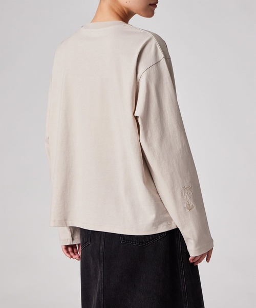 Paul Smith（ポールスミス）の「ウィメンズ フローラルエンブロイダリー 長袖Tシャツ / 265224 J301（Tシャツ/カットソー・レディース・アイボリー/ネイビー・MEDIUM）」の16枚目の写真
