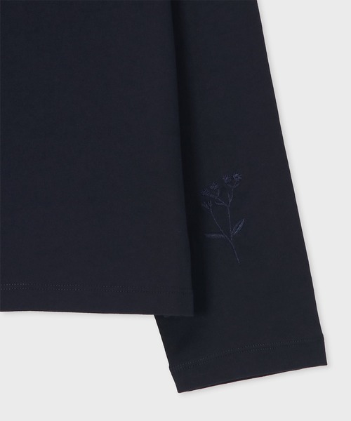 Paul Smith（ポールスミス）の「ウィメンズ フローラルエンブロイダリー 長袖Tシャツ / 265224 J301（Tシャツ/カットソー・レディース・アイボリー/ネイビー・MEDIUM）」の5枚目の写真