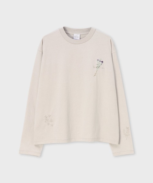 Paul Smith（ポールスミス）の「ウィメンズ フローラルエンブロイダリー 長袖Tシャツ / 265224 J301（Tシャツ/カットソー・レディース・アイボリー/ネイビー・MEDIUM）」の3枚目の写真
