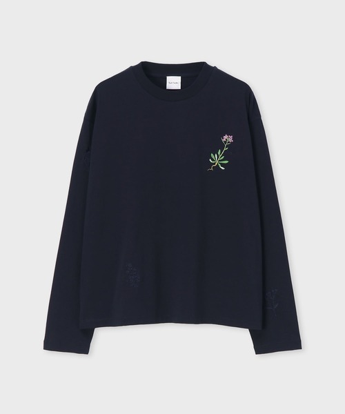 Paul Smith（ポールスミス）の「ウィメンズ フローラルエンブロイダリー 長袖Tシャツ / 265224 J301（Tシャツ/カットソー・レディース・アイボリー/ネイビー・MEDIUM）」の4枚目の写真