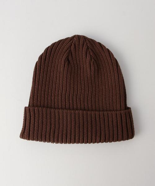 UNITED ARROWS(ユナイテッドアローズ)の「<KIJIMA TAKAYUKI(キジマタカユキ)>T RIB KNITCAP◆(ニットキャップ/ビーニー・メンズ・オフホワイト/ダークブラウン/ネイビー・FREE)」の1枚目の写真