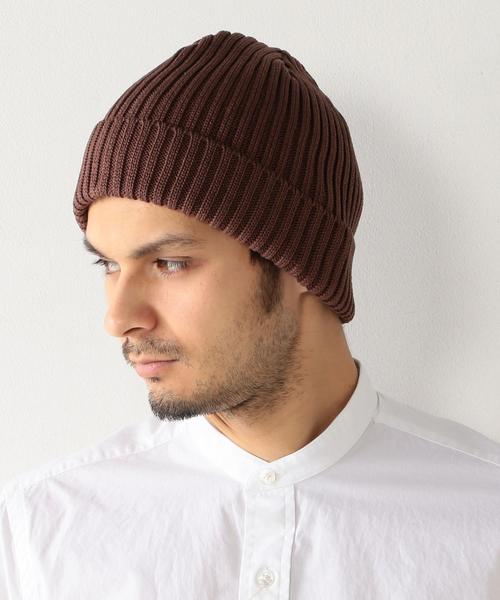 UNITED ARROWS(ユナイテッドアローズ)の「<KIJIMA TAKAYUKI(キジマタカユキ)>T RIB KNITCAP◆(ニットキャップ/ビーニー・メンズ・オフホワイト/ダークブラウン/ネイビー・FREE)」の7枚目の写真