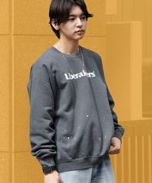 Liberaiders | Liberaiders/リベレイダース PAINT SPLATTER CREWNECK ペイント スプラッター クルーネック ロゴ トレーナー ウォッシュ加工 ヴィンテージ ピグメント ストリート 裏起毛 2026秋冬 秋服 冬服(スウェット)