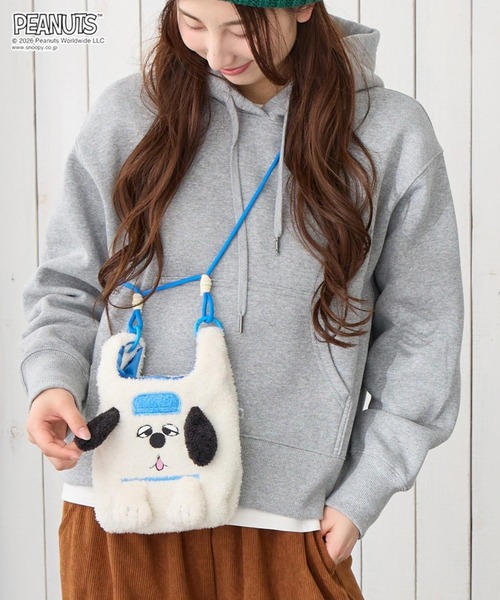Vintage PEANUTS(ビンテージピーナッツ)の「ルートート / PEANUTS クリプティッド ルーショッパーミニ 3WAYふわふわミニトートバッグ(ショルダーバッグ・レディース・ブラック/アイボリー/ホワイト系その他・FREE)」の1枚目の写真