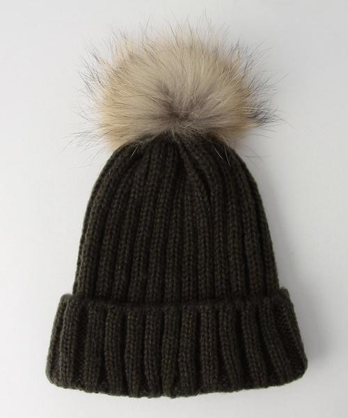 Another Edition（アナザーエディション）の「【WEB店舗限定】ポンポンリブワッチ/ aeBFC PONPON LIB WATCH（ニットキャップ/ビーニー・レディース・ベージュ/オリーブ/ブラック/グレー・フリー）」の4枚目の写真