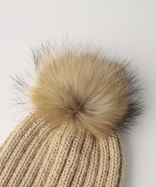 Another Edition（アナザーエディション）の「【WEB店舗限定】ポンポンリブワッチ/ aeBFC PONPON LIB WATCH（ニットキャップ/ビーニー・レディース・ベージュ/オリーブ/ブラック/グレー・フリー）」の8枚目の写真