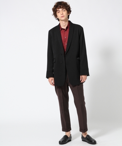 HARE（ハレ）の「サテンシャツ(HARE)（シャツ/ブラウス・メンズ・ブラック/ブラウン系その他/ボルドー/ブラウン/レッド・MEDIUM/SMALL）」の7枚目の写真