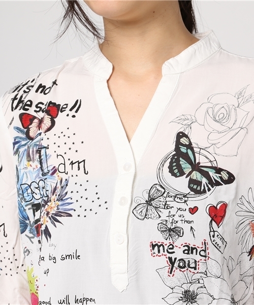 Desigual（デシグアル）の「「Desigual/デシグアル」ブラウス（シャツ/ブラウス・レディース・ホワイト系その他・X-LARGE/X-SMALL/MEDIUM/LARGE/SMALL）」の5枚目の写真