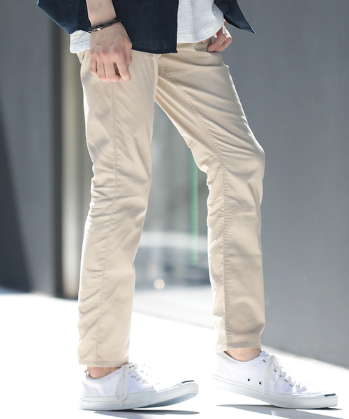 WEGO(ウィゴー)の「WEGO/COOLMAXエアリースキニーパンツ(チノパンツ・メンズ・ブラック/オレンジ/ブルー/ワイン/ベージュ・LARGE/MEDIUM/SMALL)」の3枚目の写真