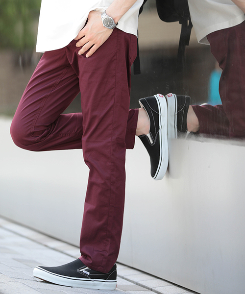 WEGO(ウィゴー)の「WEGO/COOLMAXエアリースキニーパンツ(チノパンツ・メンズ・ブラック/オレンジ/ブルー/ワイン/ベージュ・LARGE/MEDIUM/SMALL)」の5枚目の写真