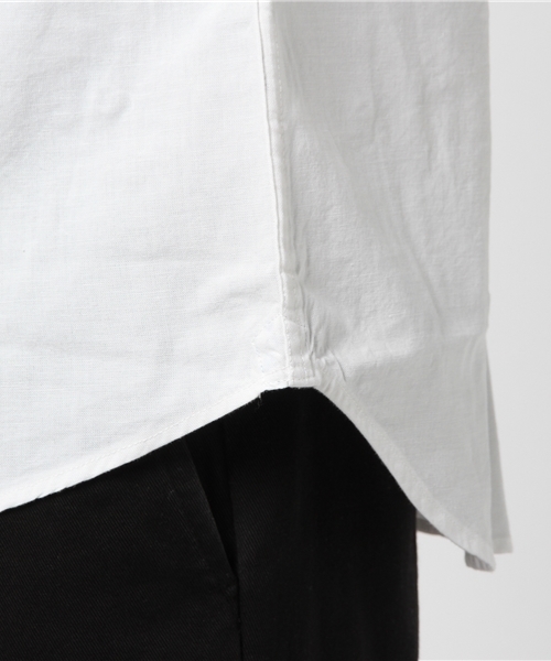 GRAND PHASE（グランフェイズ）の「GP コットンリネンワイドカラーシャツ（シャツ/ブラウス・メンズ・ホワイト/ブラウン/ブラック/ベージュ・X-LARGE/MEDIUM/LARGE）」の9枚目の写真