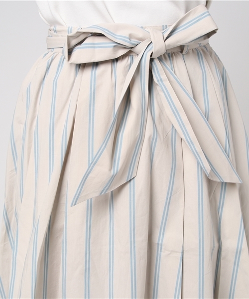 mysty woman（ミスティウーマン）の「ダブルストライプ柄フレアスカート（スカート・レディース・イエロー系その他/ブルー系その他/ホワイト系その他・FREE）」の7枚目の写真