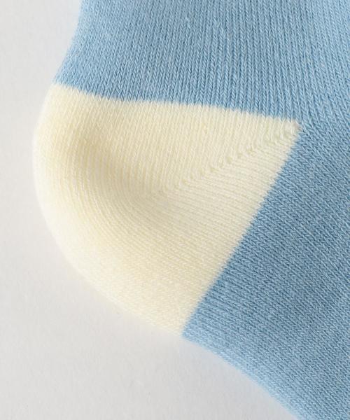 SON OF THE CHEESE(サノバチーズ)の「<Son of the Cheese>スケーターソックス Ψ ◆(ソックス/靴下・レディース・ホワイト/ライトブルー・FREE)」の4枚目の写真