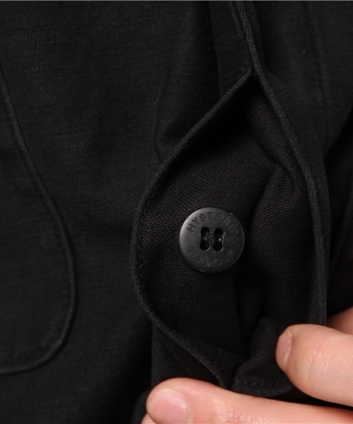 HYSTERIC GLAMOUR（ヒステリックグラマー）の「STRAWBERRY MONSTER刺繍 長袖ミリタリーシャツ（シャツ/ブラウス・メンズ・カーキ/ブラック・SMALL/MEDIUM/LARGE）」の12枚目の写真