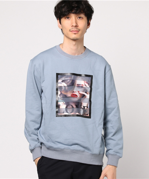 JACKROSE(ジャックローズ)の「JELV・シースルーフォト・UネックLSTEE(Tシャツ/カットソー・メンズ・ホワイト/ブラック/ブルー/ピンク・L/M)」の4枚目の写真