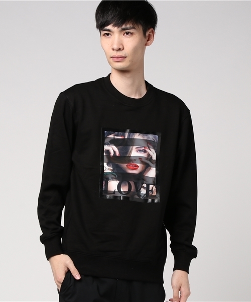 JACKROSE(ジャックローズ)の「JELV・シースルーフォト・UネックLSTEE(Tシャツ/カットソー・メンズ・ホワイト/ブラック/ブルー/ピンク・L/M)」の3枚目の写真