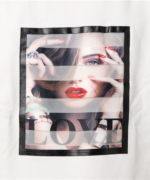 JACKROSE(ジャックローズ)の「JELV・シースルーフォト・UネックLSTEE(Tシャツ/カットソー・メンズ・ホワイト/ブラック/ブルー/ピンク・L/M)」の9枚目の写真