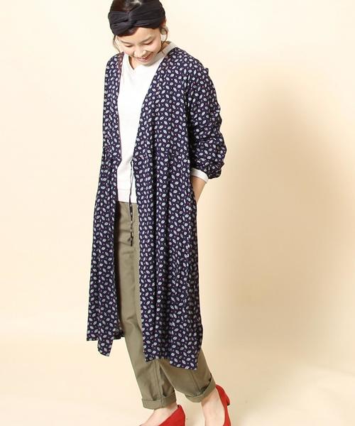 coen（コーエン）の「ヴィンテージプリントカシュクールワンピース  