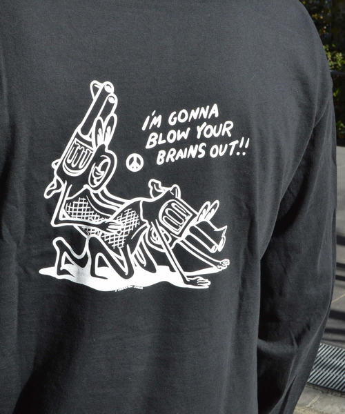 JUNGLES(ジャングルス)の「JUNGLES/ジャングルス MAKE LOVE NOT WAR L/S TEE(Tシャツ/カットソー・メンズ・ブラック・M/S)」の13枚目の写真